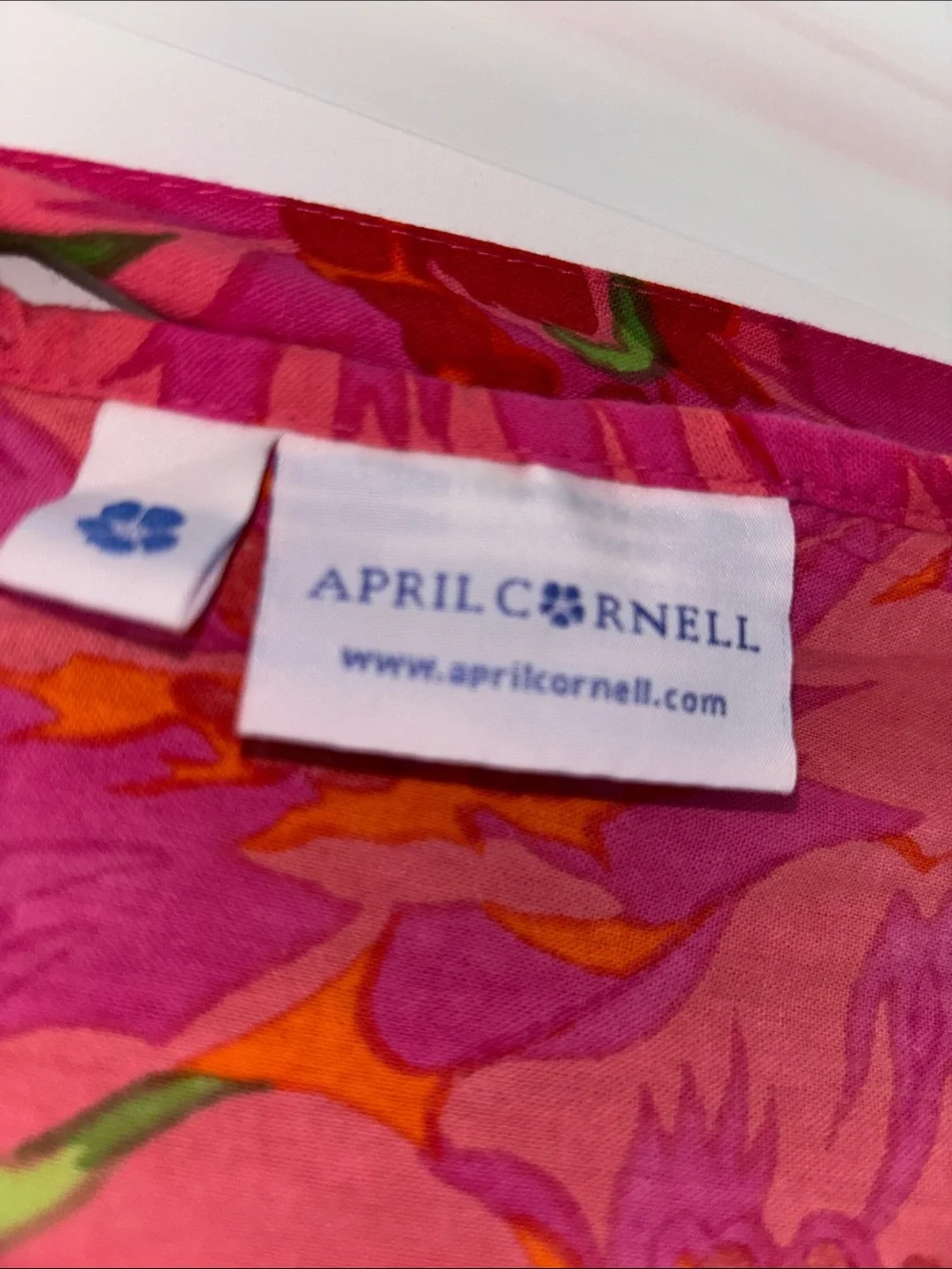 April Cornell Bright Floral Tiered ruffles apron